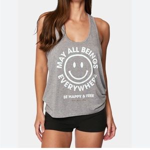 Spiritual Gangster Happy and Free Boyfriend Tank- NWT